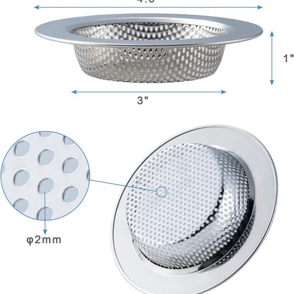 2 Pcs Sink Strainer for Most Kitchen Sink Drain - Picture 6 of 7
